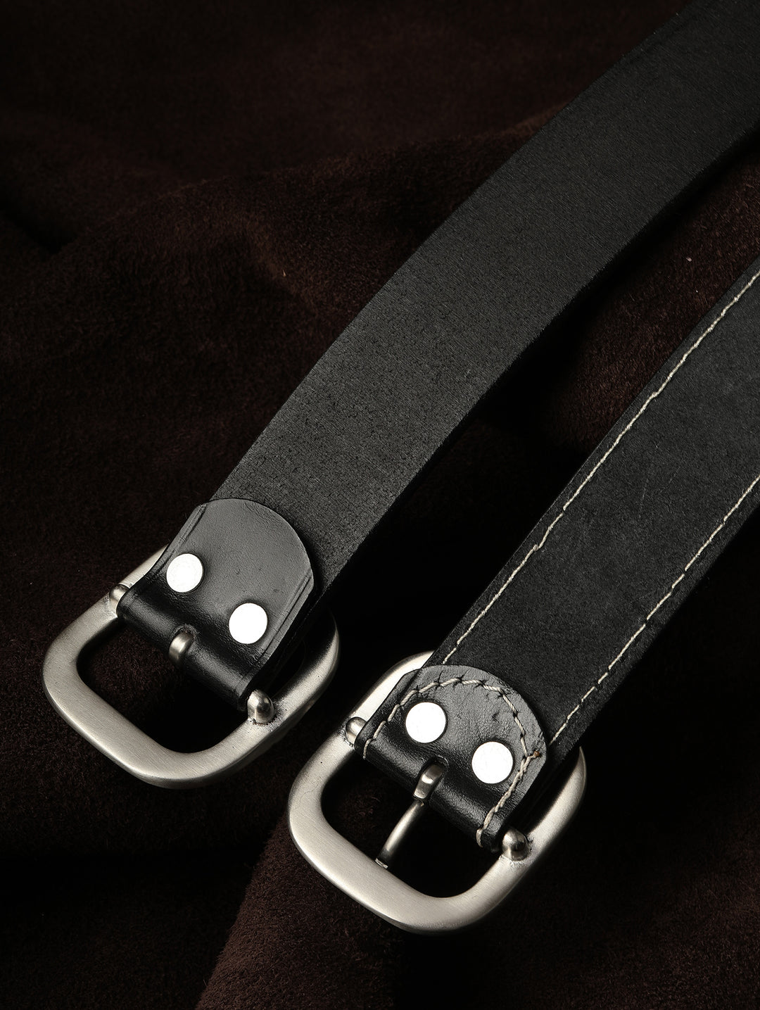 Iris Stainless Steel Pin Buckle Vintage Belt-Hand-Guided Stitching