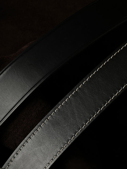 Iris Stainless Steel Pin Buckle Vintage Belt-Hand-Guided Stitching
