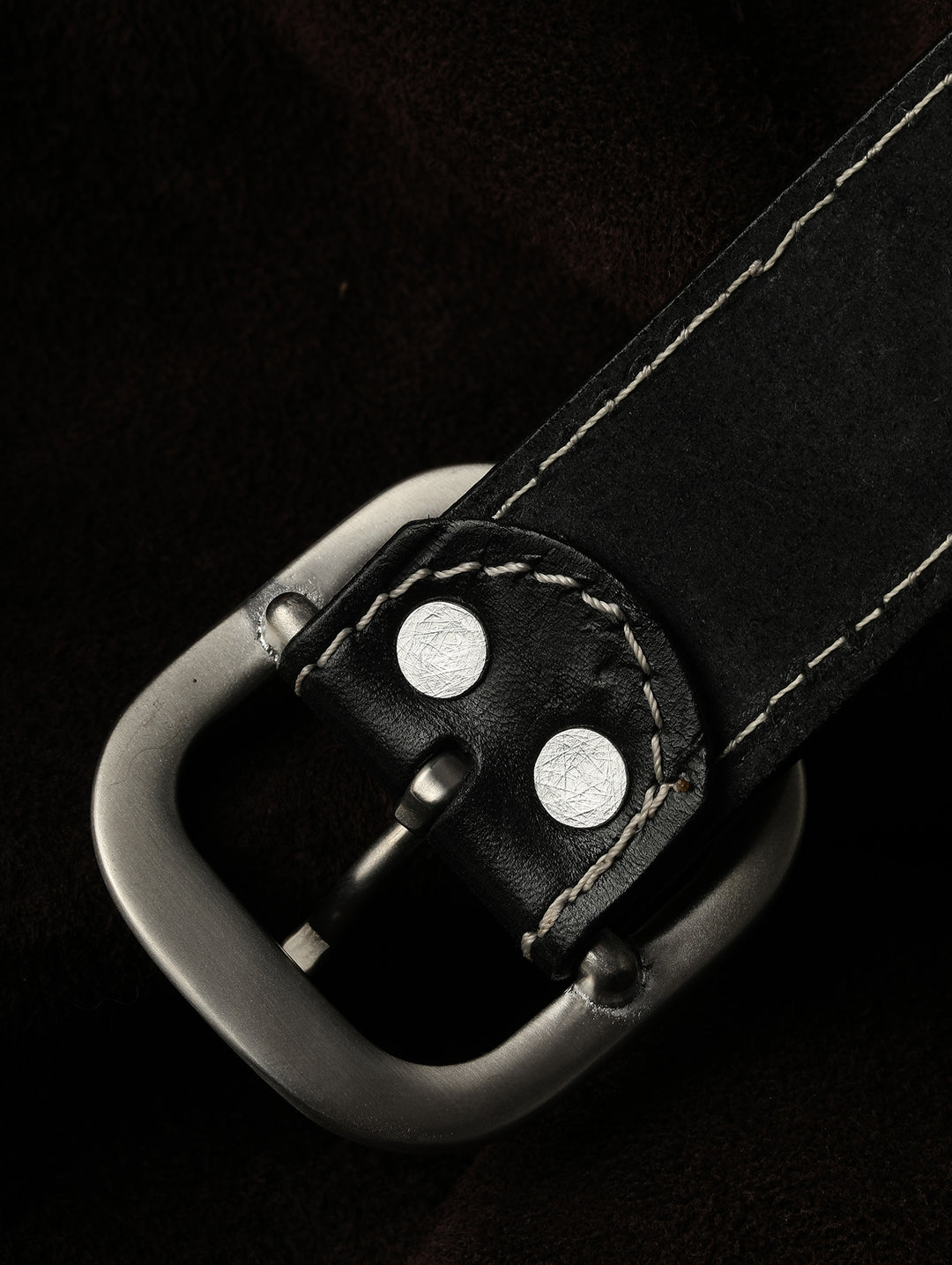 Iris Stainless Steel Pin Buckle Vintage Belt-Hand-Guided Stitching