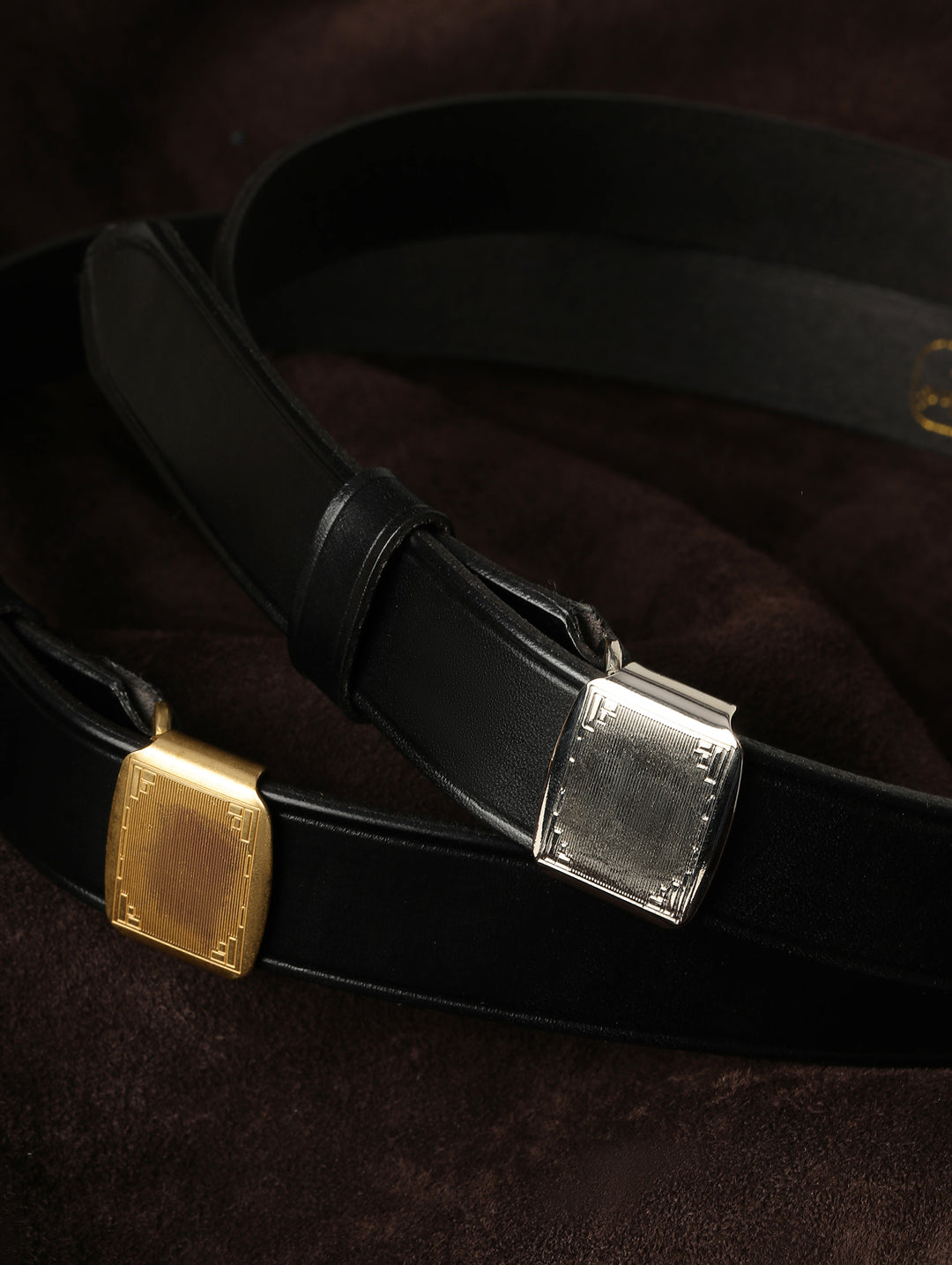 1920s Vintage Gentleman-Style Stainless Steel Hinged Buckle Belt-Silver