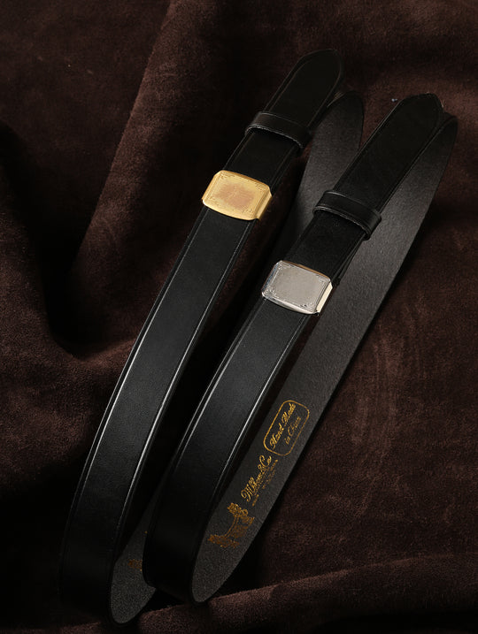 1920s Vintage Gentleman-Style Stainless Steel Hinged Buckle Belt-Silver