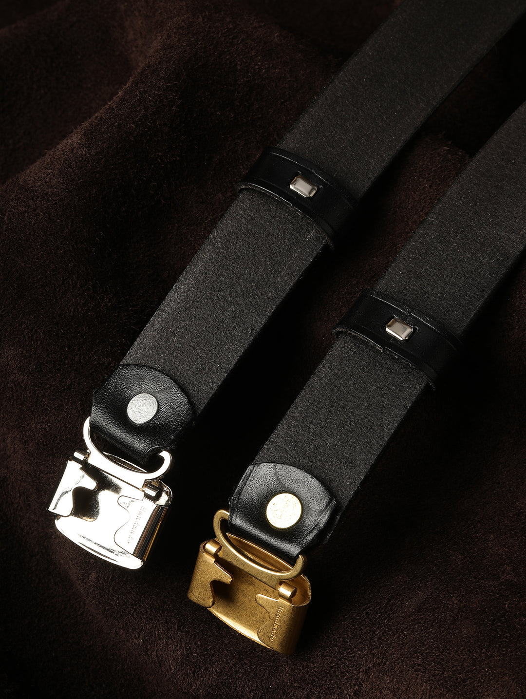 1920s Vintage Gentleman-Style Stainless Steel Hinged Buckle Belt-Silver