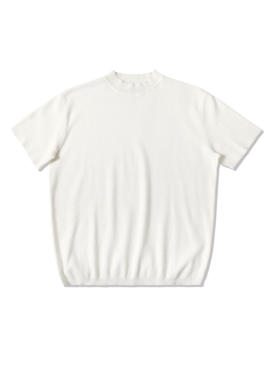 Simple style Knitted Shirt-Milky White