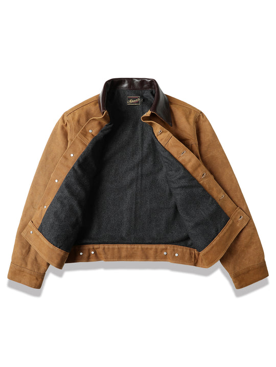 Mackinaw Wool Oil-Waxed Canvas Cruiser Jacket