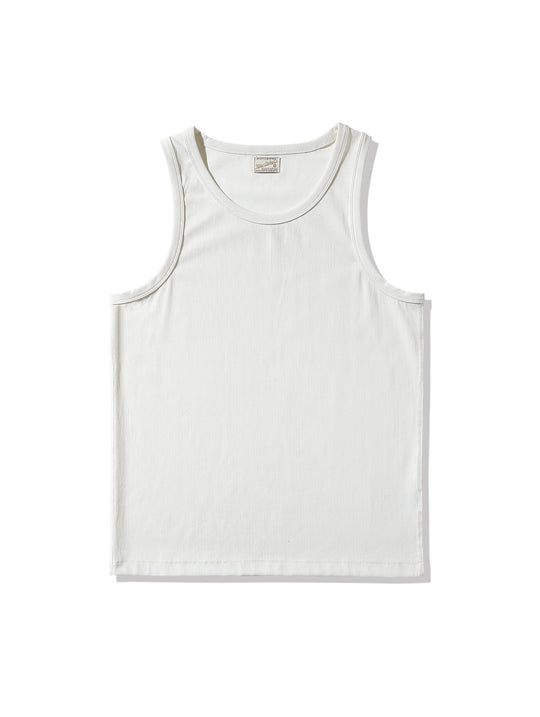 280 grams long fiber Tank Top-White