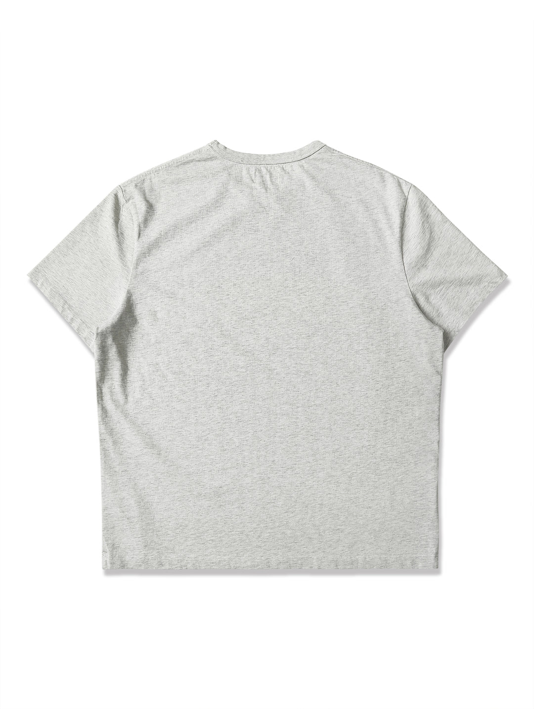 Three-Color Regular Loose-Fit Crew Neck T-shirt-Gray