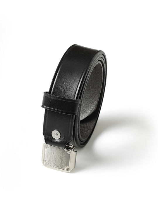 1920s Vintage Gentleman-Style Stainless Steel Hinged Buckle Belt-Silver