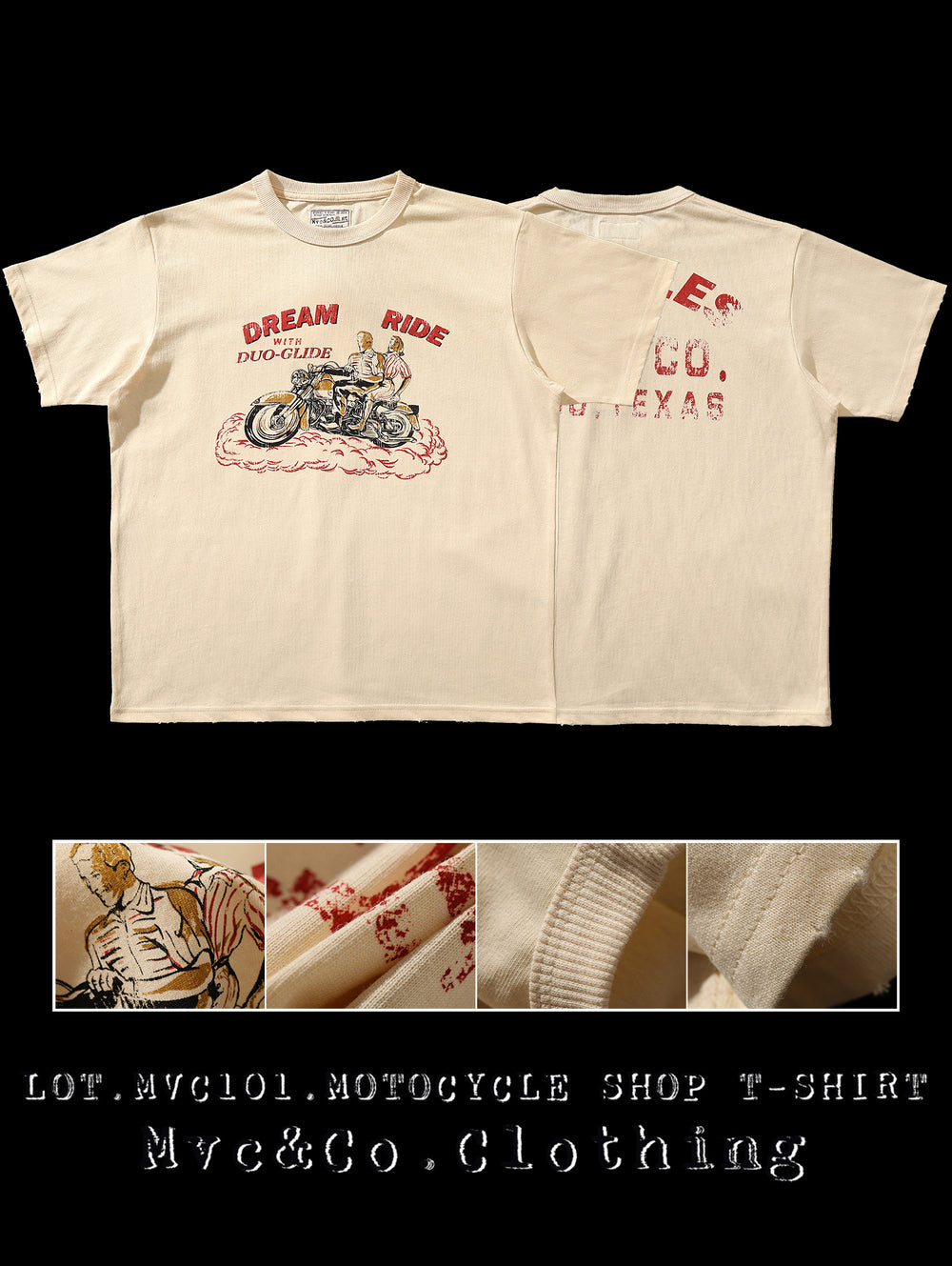 Mvc&amp;Co. 모터사이클 샵 TEE 