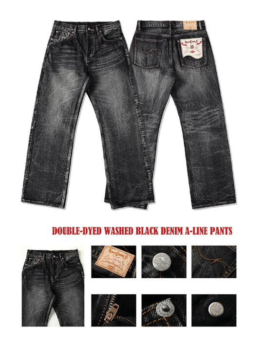 Black Denim 705M A-Line jeans