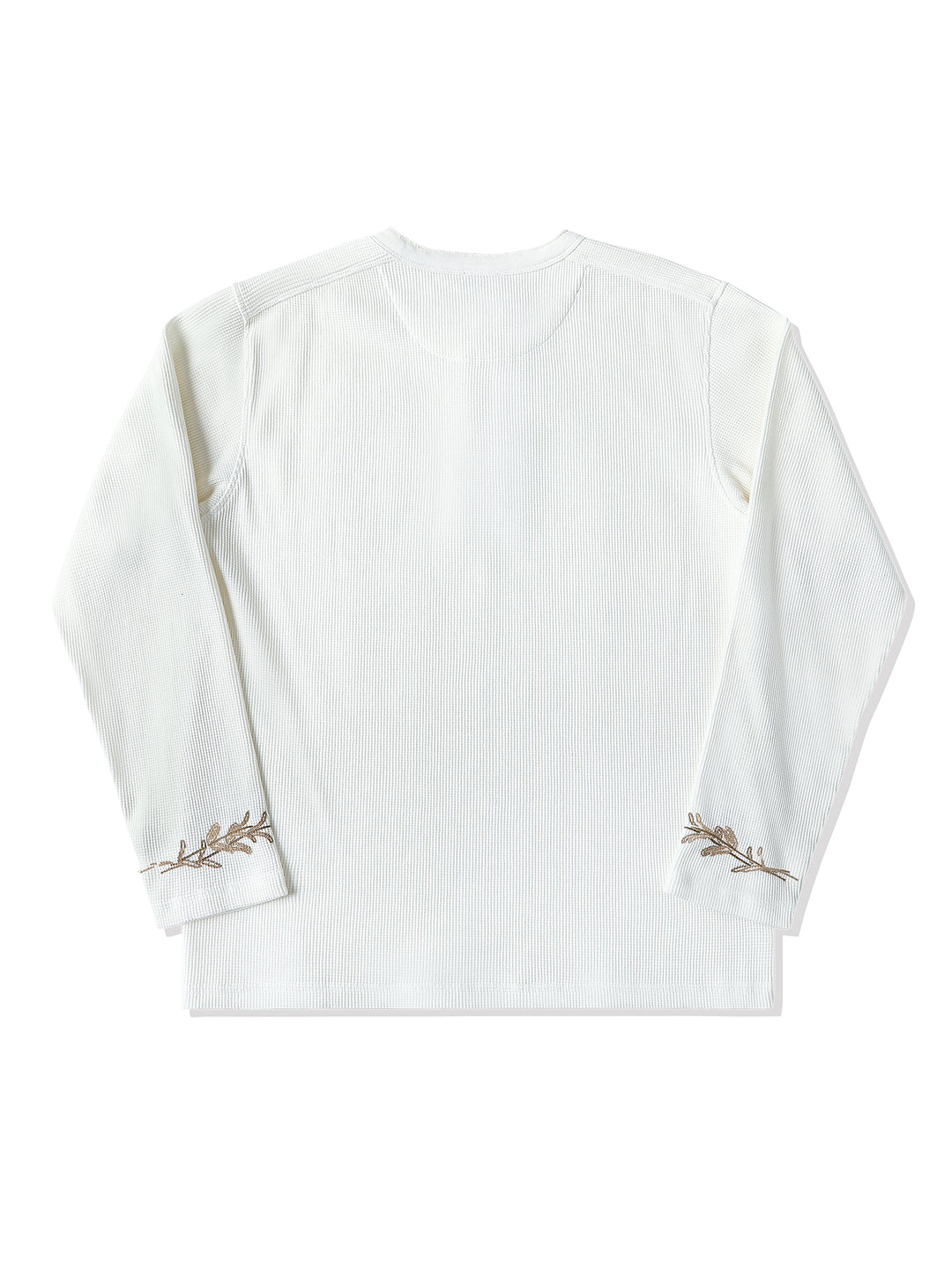 Western Series Flamebloom Henley Shirt-White