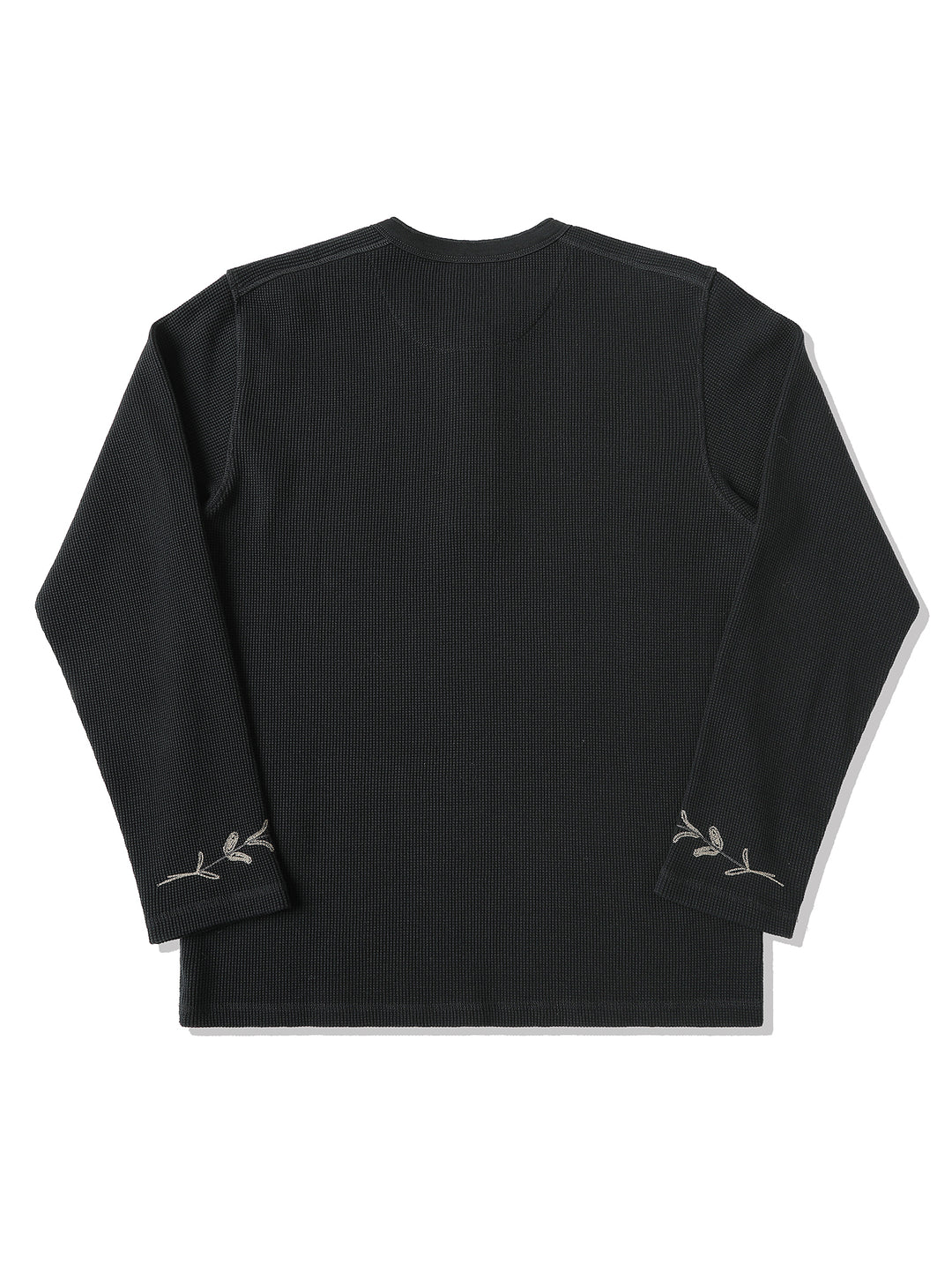 Western Series Flamebloom Henley Shirt-Black