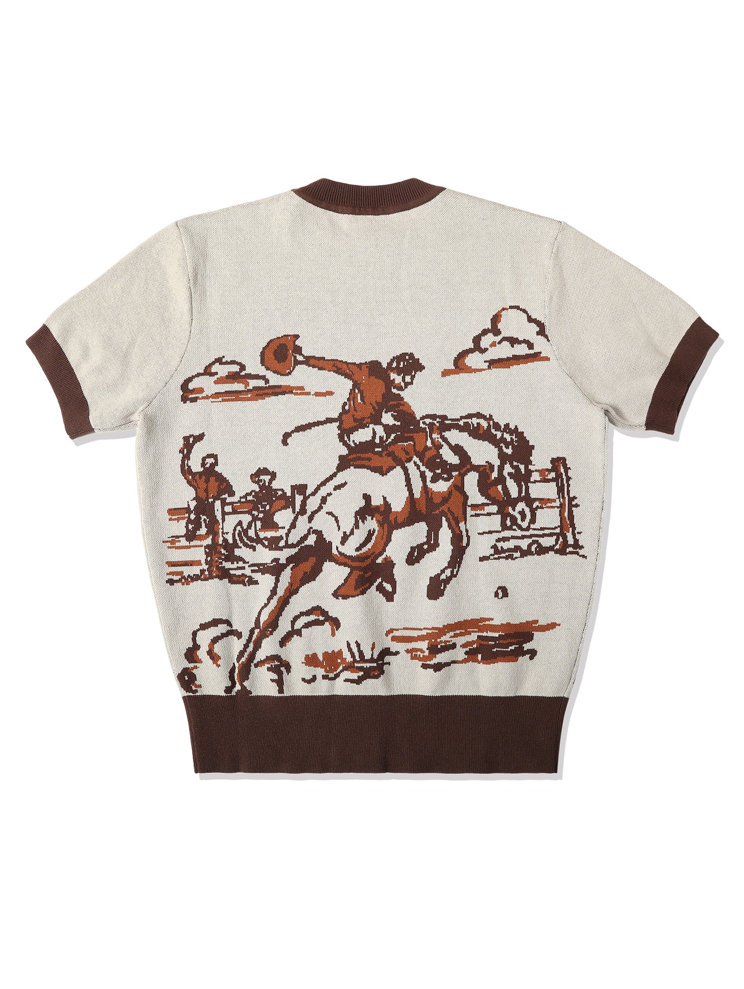 Western Cowboy Horse Riding Knitted Shirt|MBBCAR|menswear