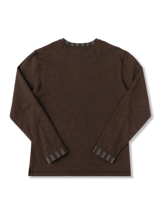 Western Series Striped Panel Henley shirt
