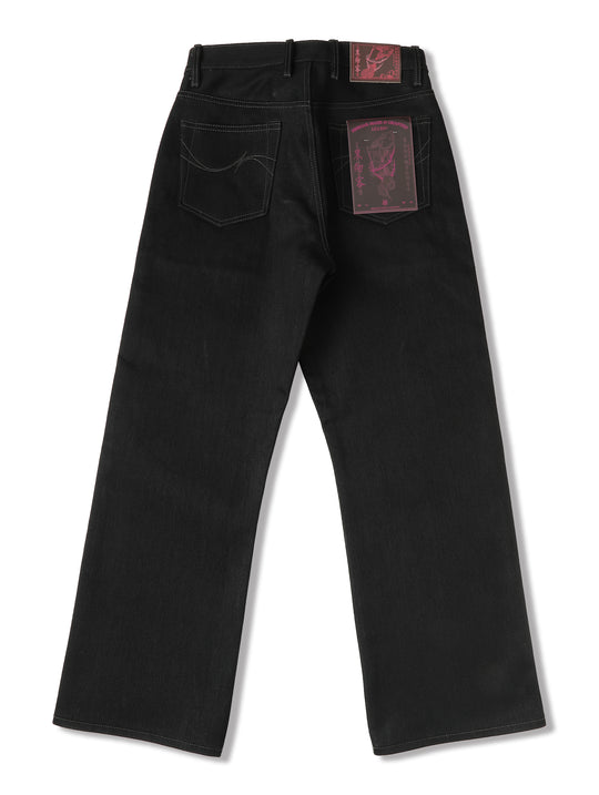 22.4OZ Carbonized Black Swordsman Wide-Leg jeans