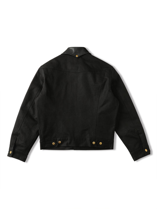 Mackinaw Wool Canvas Cruiser jacket-Black