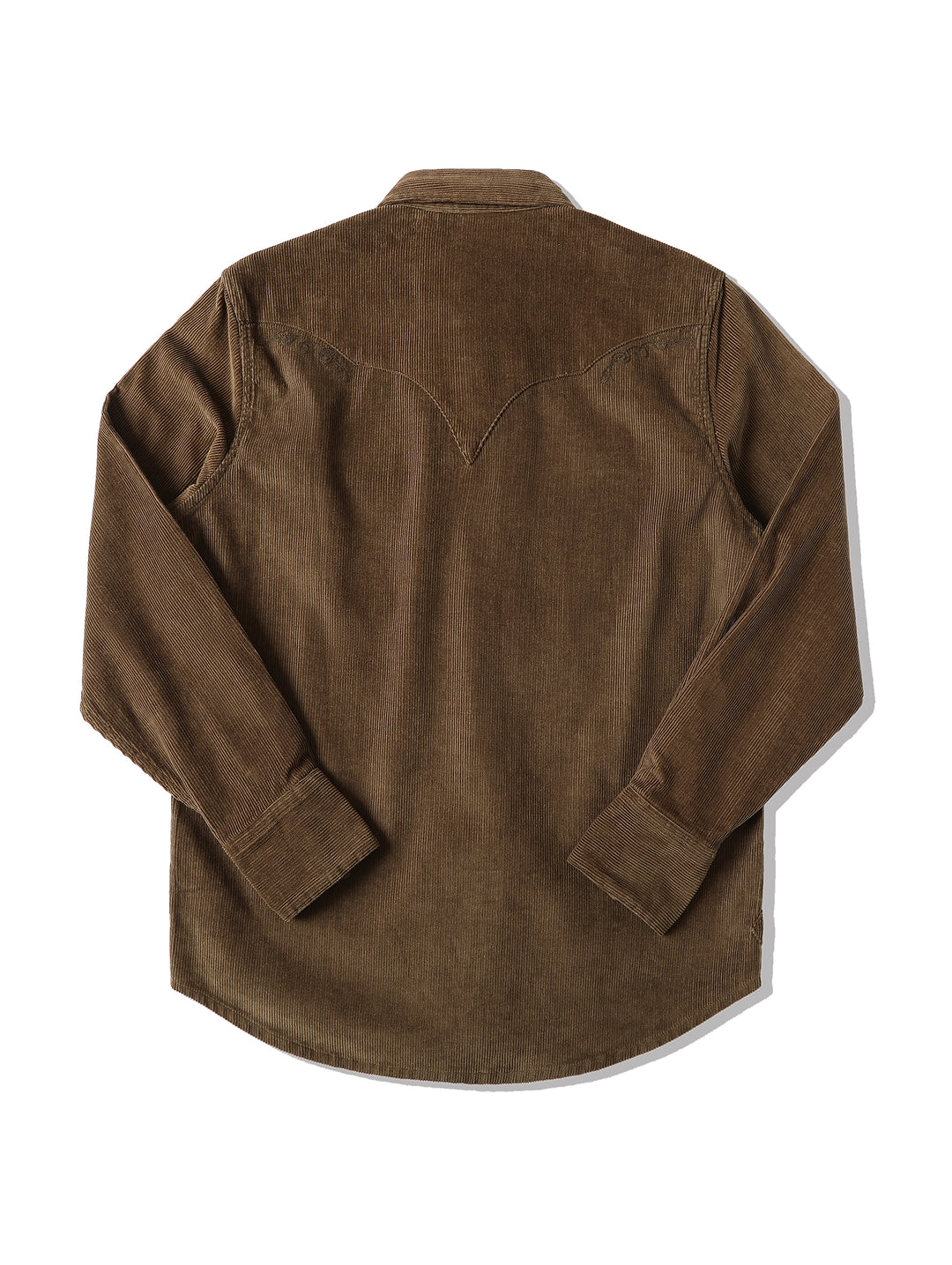 Western Series Basic Corduroy Shirt-Brown