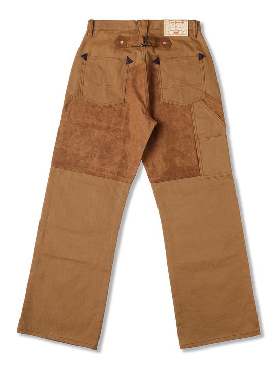 Oil-Waxed Canvas-Panel Double-Knee Logger pants