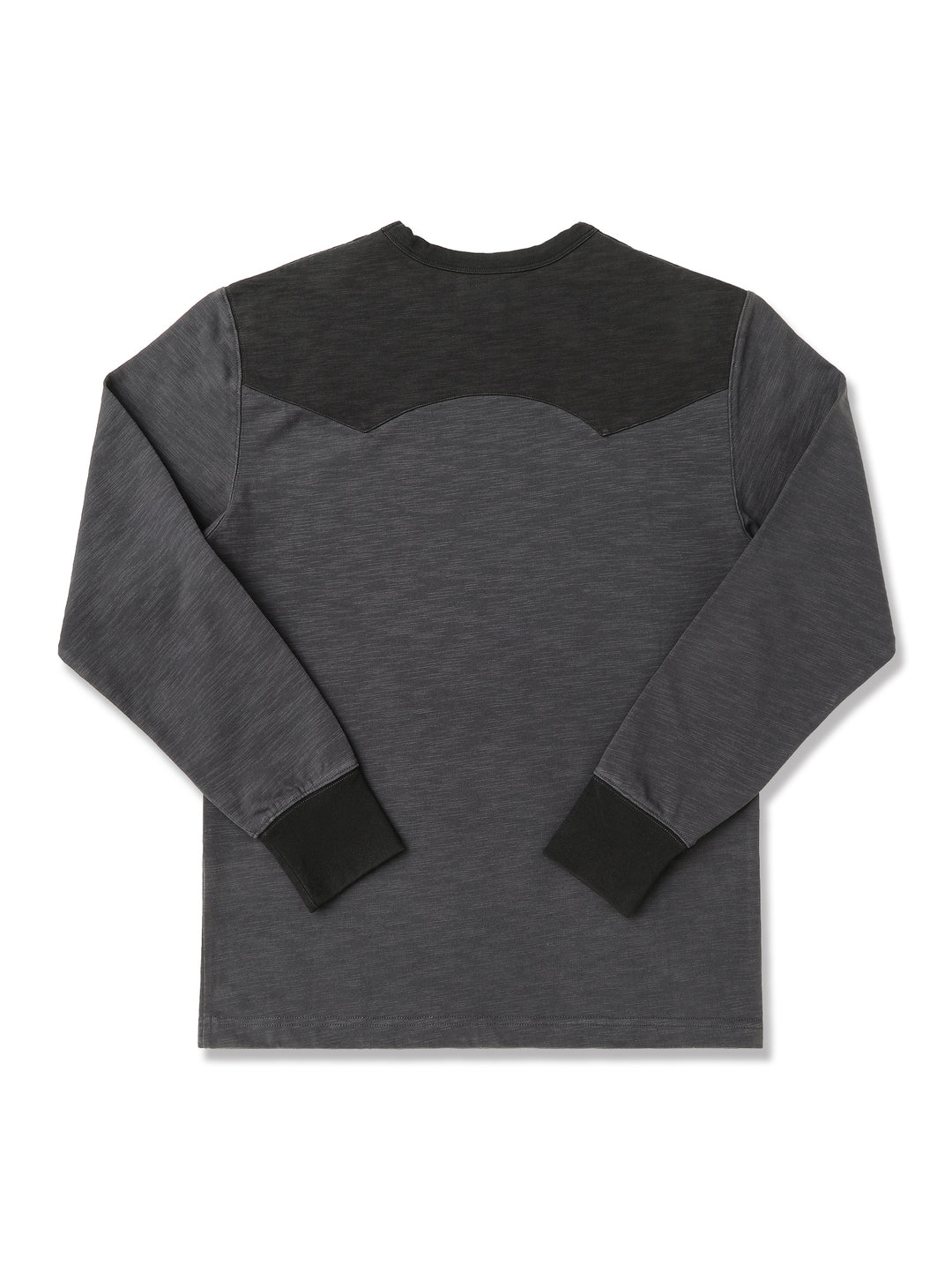 Western Series Sashiko Panel T-shirt-Dark Brown