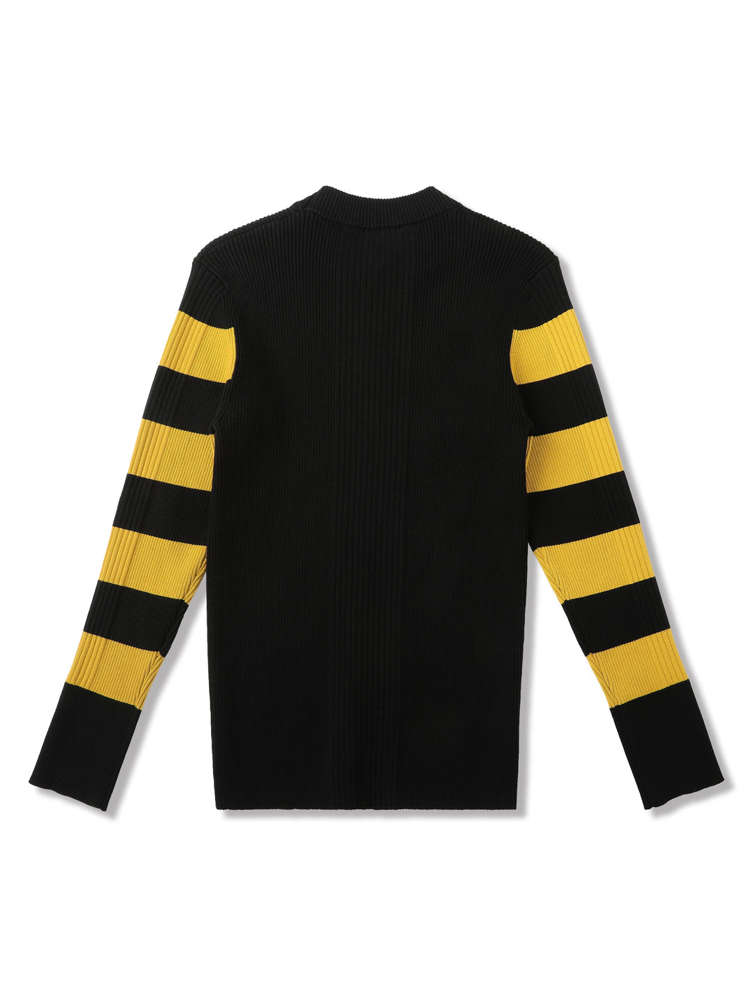 Motorcycle-Style Striped Sport Sweater