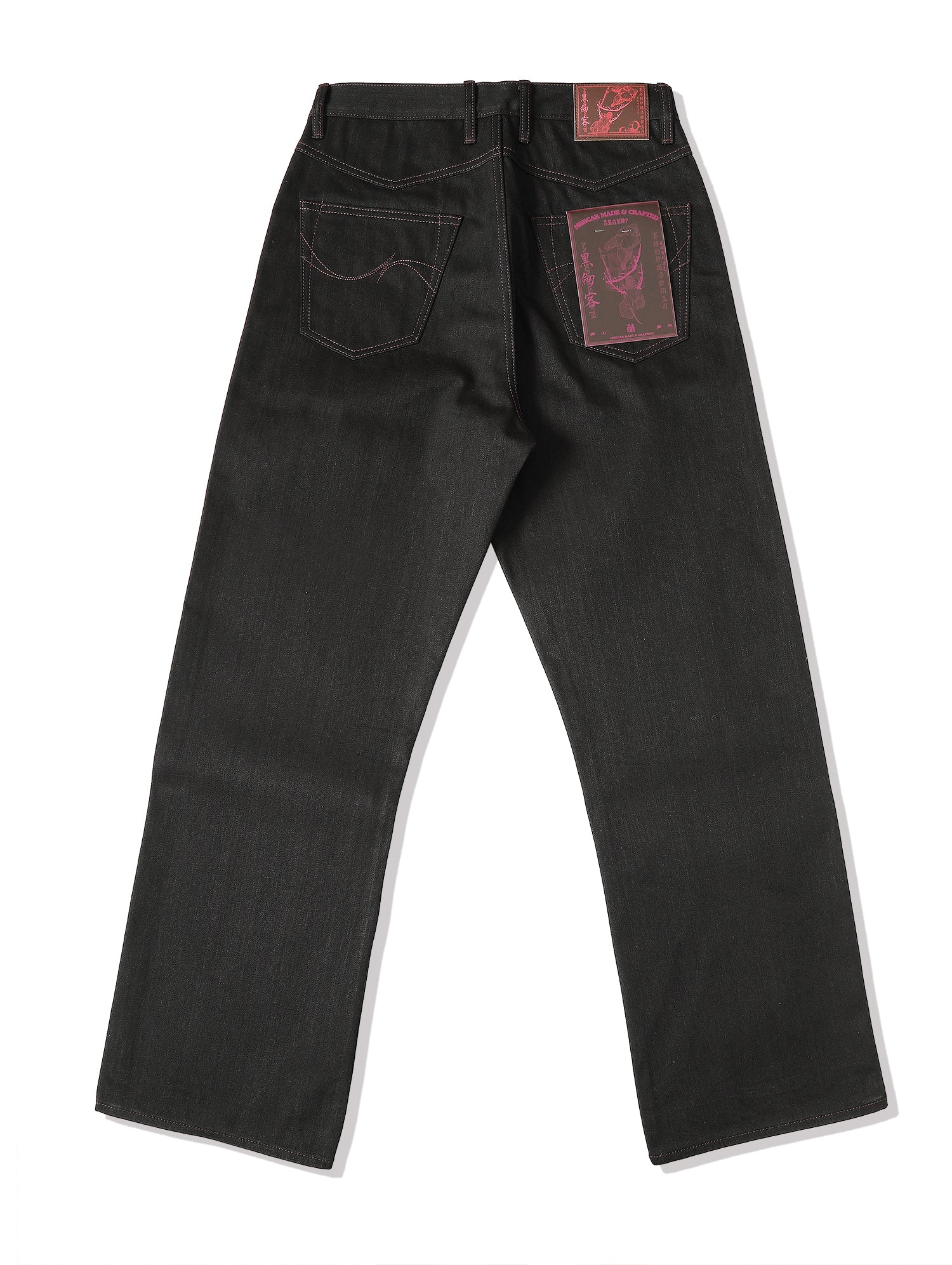 ★BADBLOOD★ Lion Patch Bermuda Denim Pants Black w-srt25-01 Badblood Billy Track Bermuda Jeans Baggy Fit Black – BBGSHOPHK