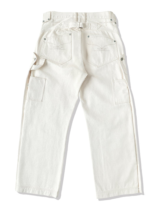 Western Series 14OZ White Denim Spur jeans