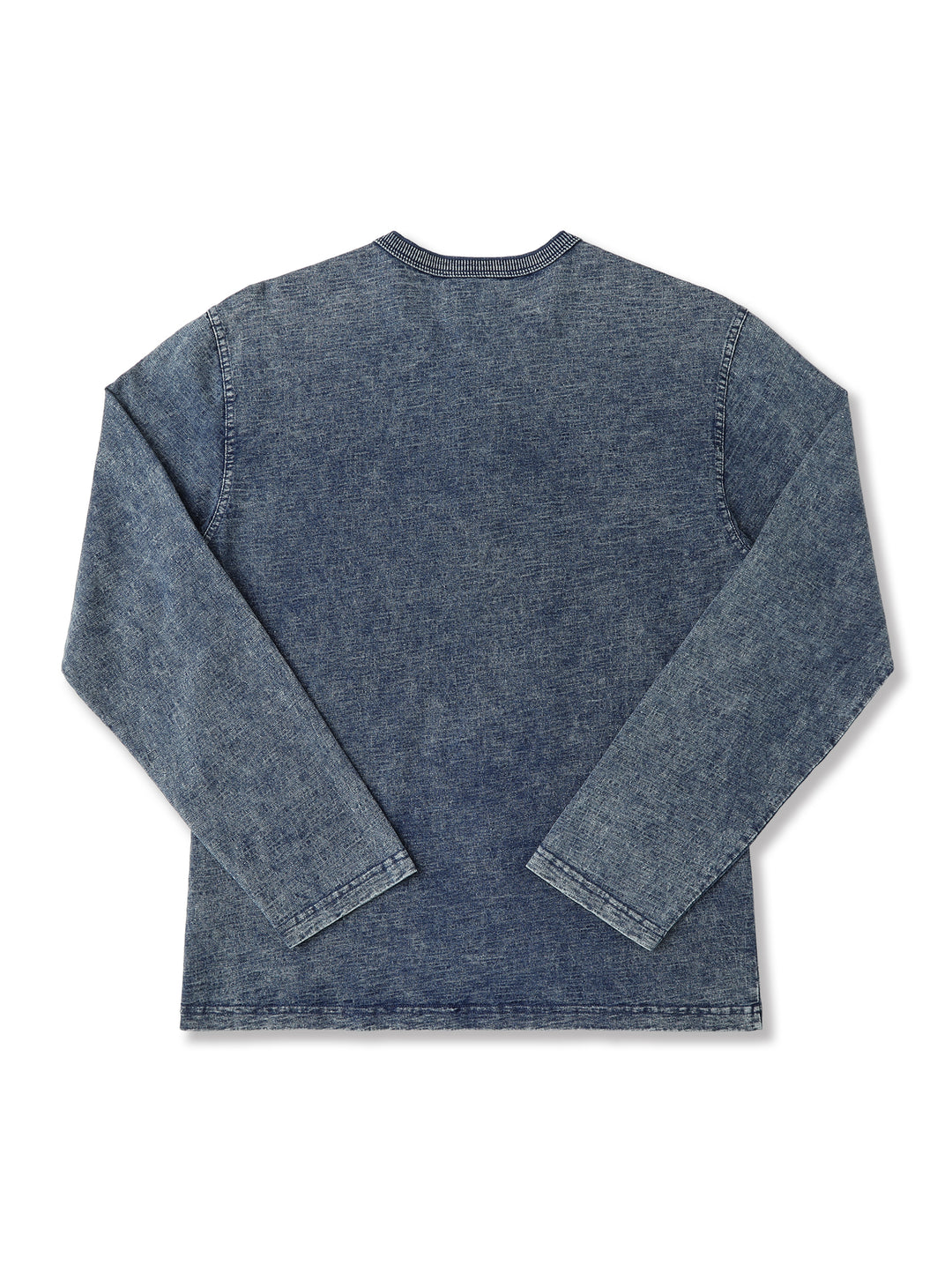 Western Series Washed Knit Denim Henley shirt