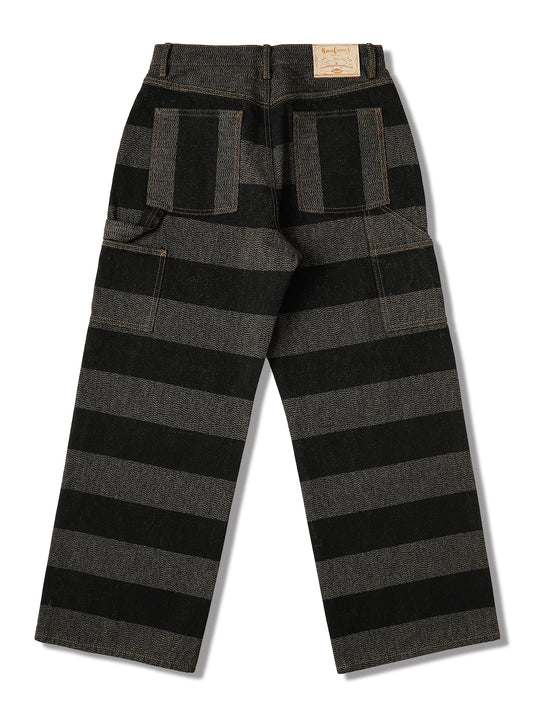 Salt-and-Pepper Selvedge Trim Prison jeans