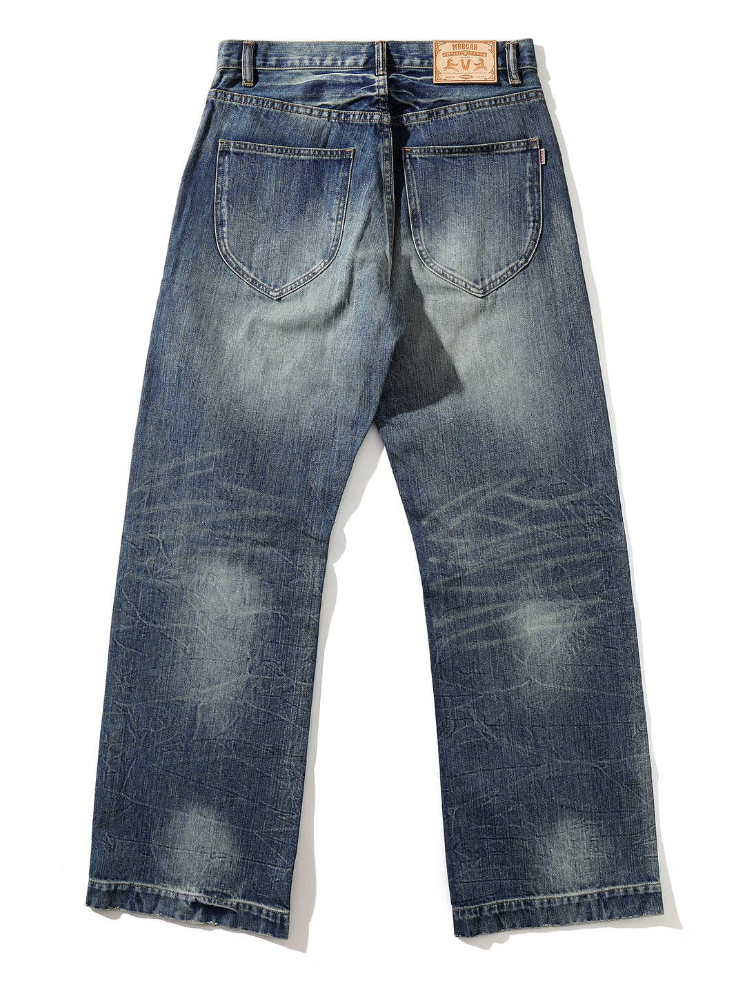 Tie-dye Distressed Ripped Washed Wide-Leg jeans