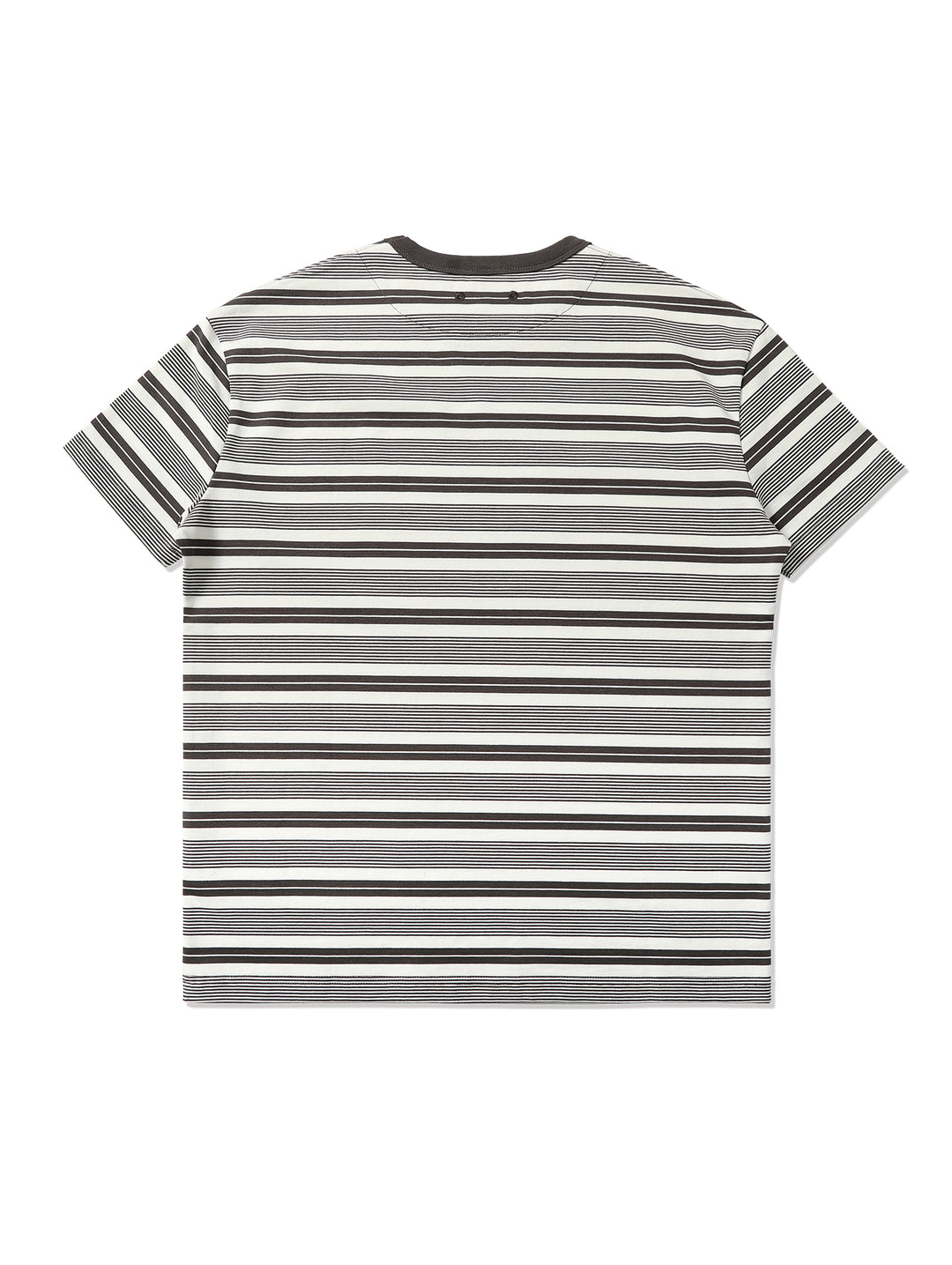 Striped Sports T-shirt-Charcoal Grey