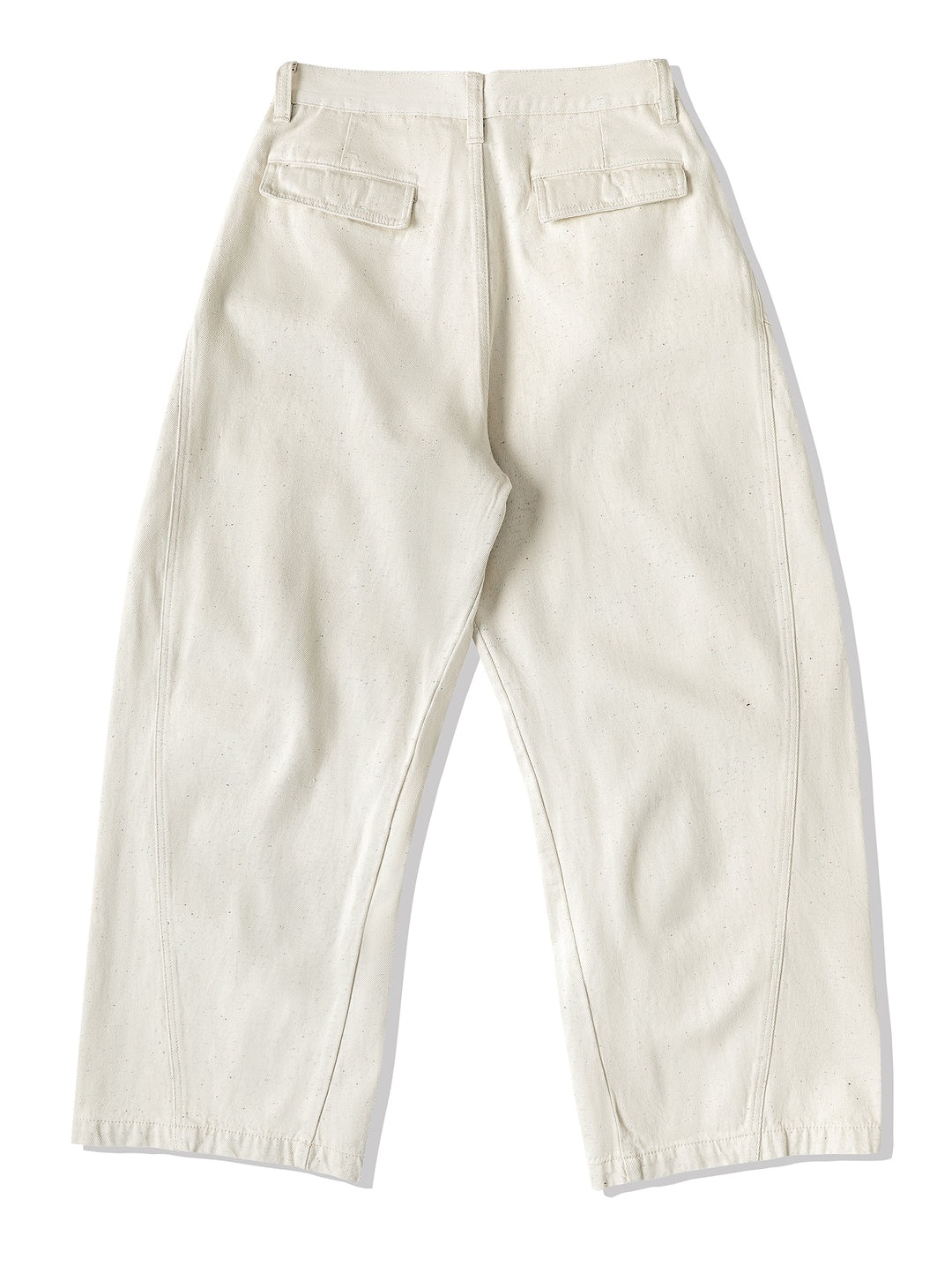 Colored-Yarn White Denim Cargo jeans