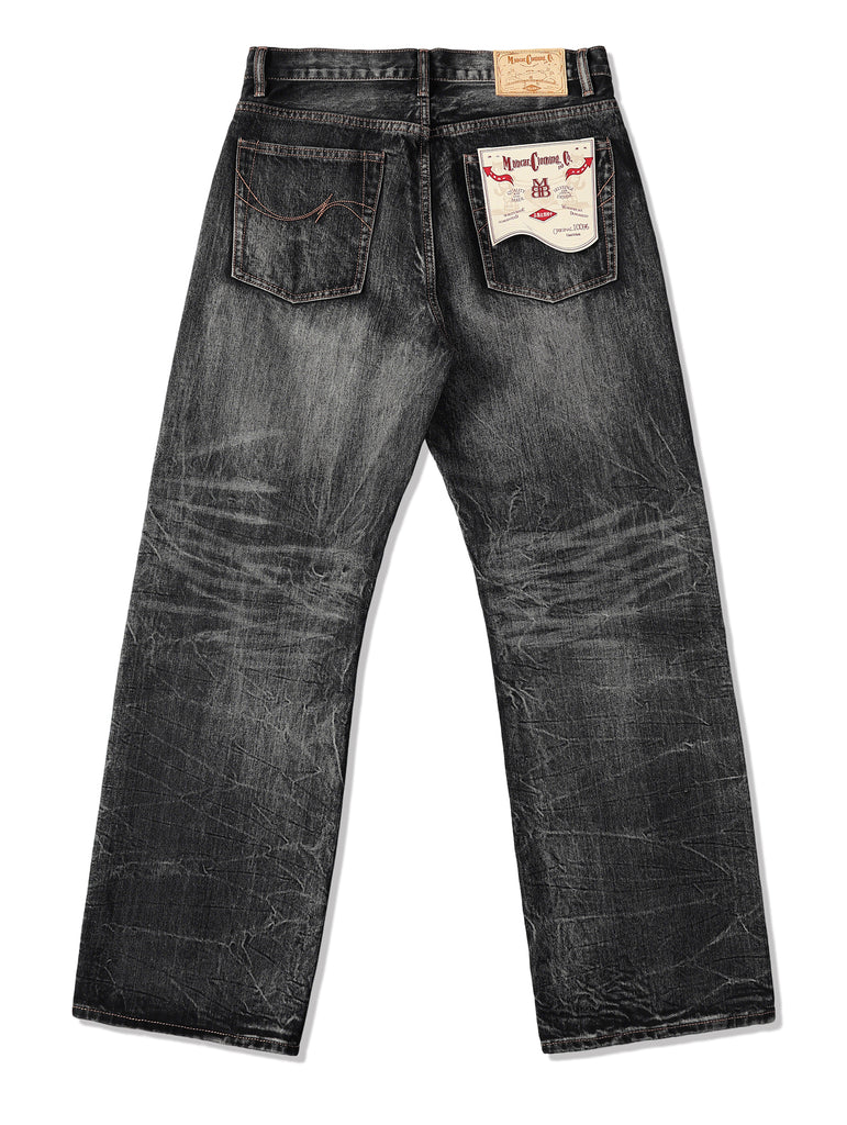 【oan】Ryx Line Denim Mud Denim Black Denim 705M A-Line jeans|MBBCAR|menswear