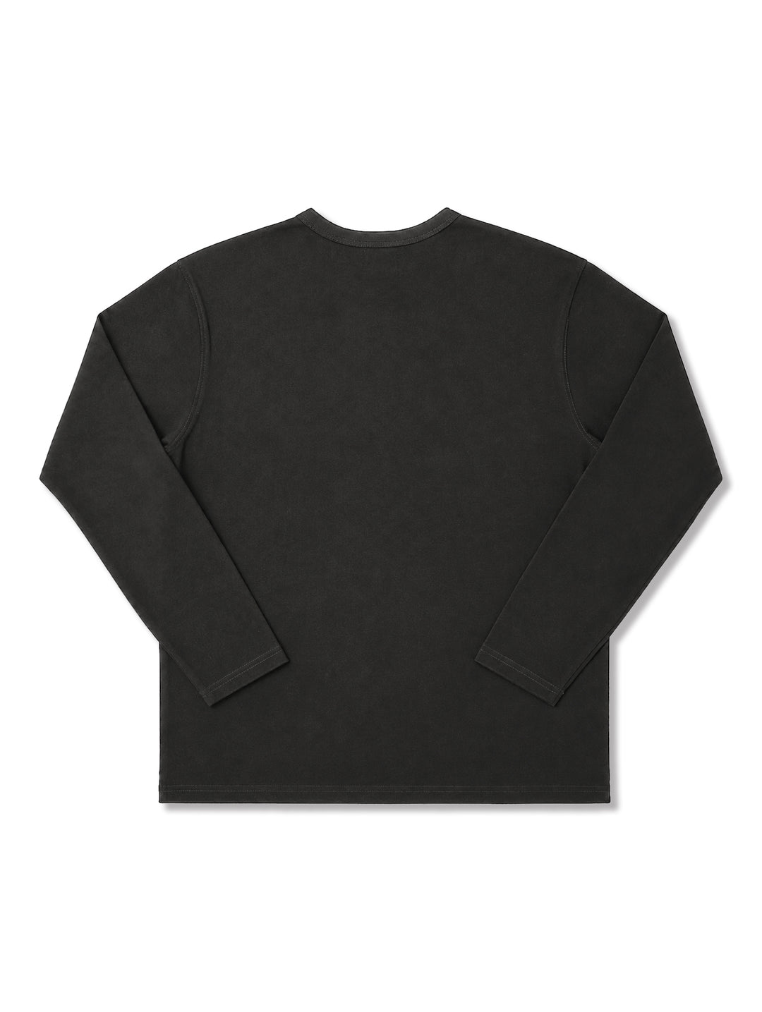 Classic Long-sleeve Henley shirt-White