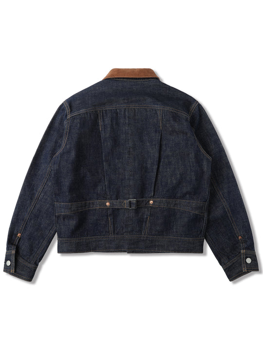 Western Series 14.9oz Houndstooth-Lined Miner Selvedge Denim Jacket