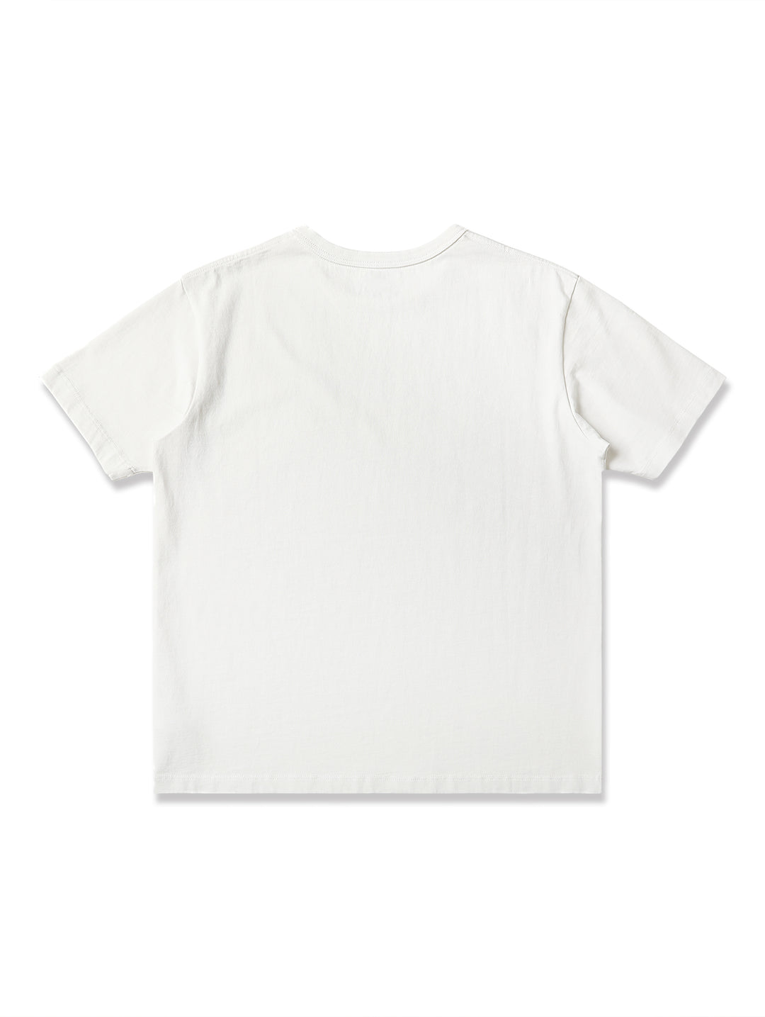 Three-Color Regular-Fit Crew Neck T-shirt-White