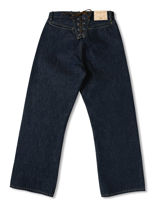 Lace-Back Selvedge Denim jeans