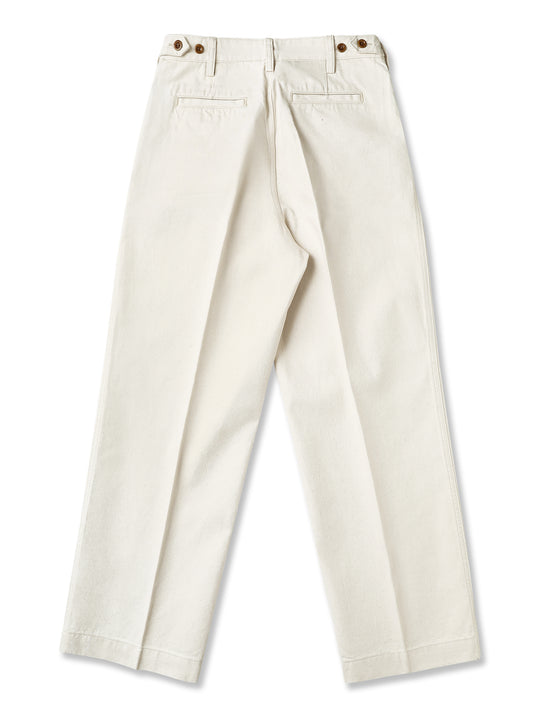 Cottonseed hull white chino jeans