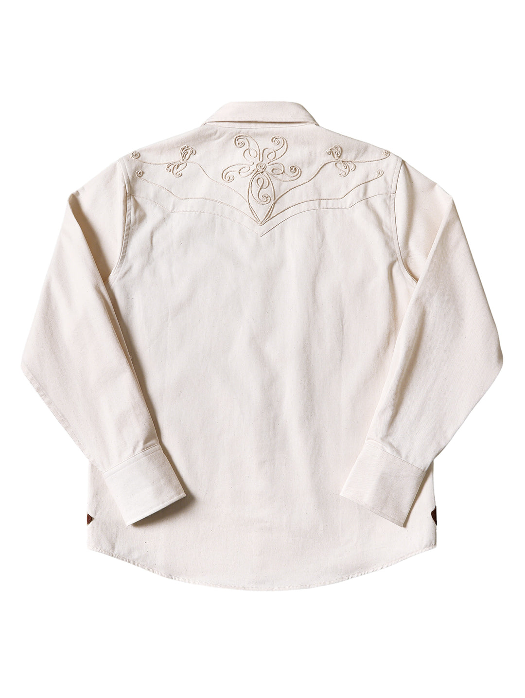 Mvc&Co. White Denim Couching Embroidery Shirt