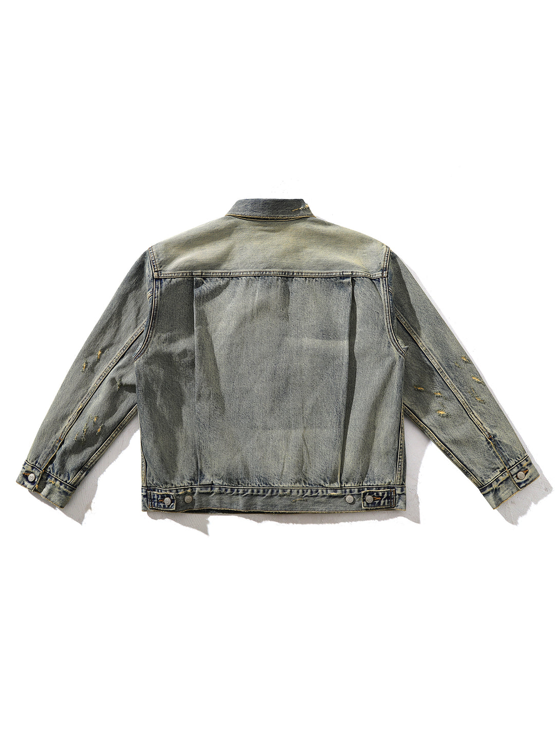 Distressed Washed Denim Jacket