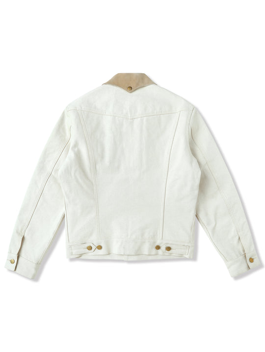 Natural Cottonseed Selvedge Canvas Wool-Blend Lined Cruiser Jacket