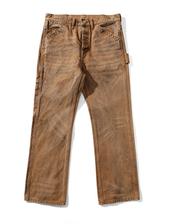 Dirty Wash Overdyed Distressed Straight-Fit Logger jeans