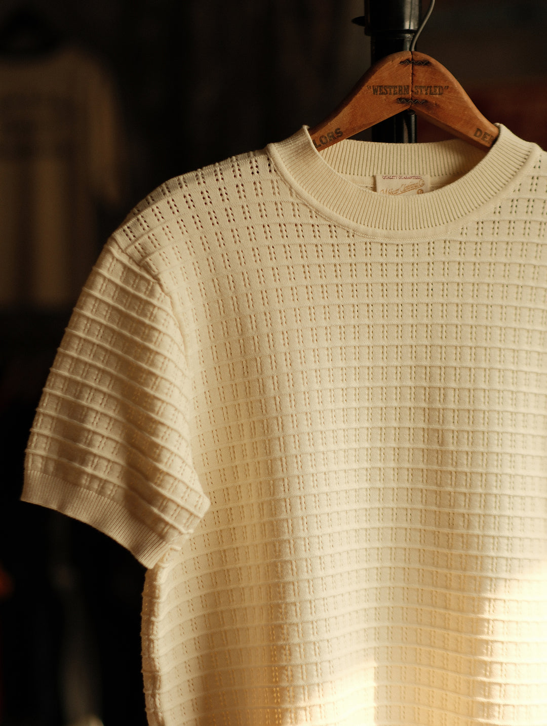 Hollowed-Out Knitted Shirt
