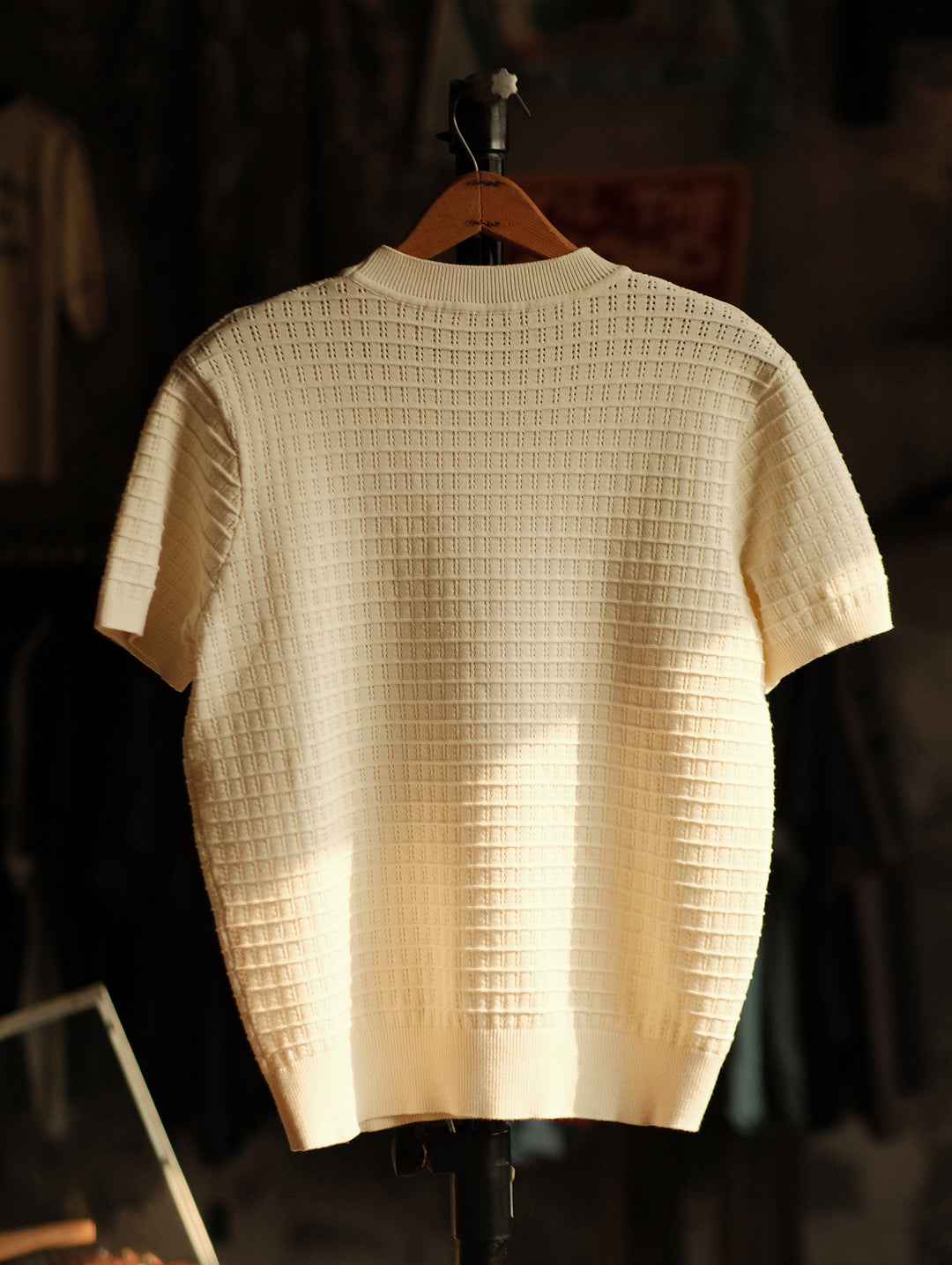 Hollowed-Out Knitted Shirt