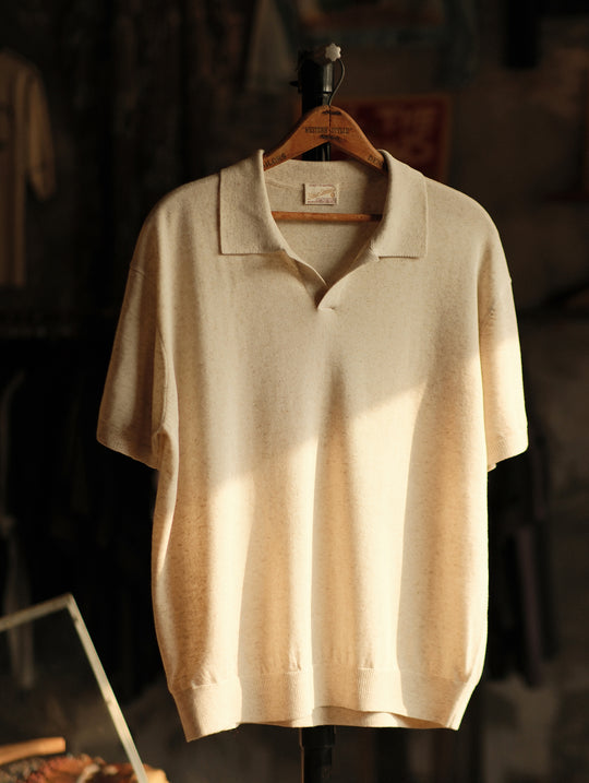 Tencel-Linen Blend Knitted Polo Shirt