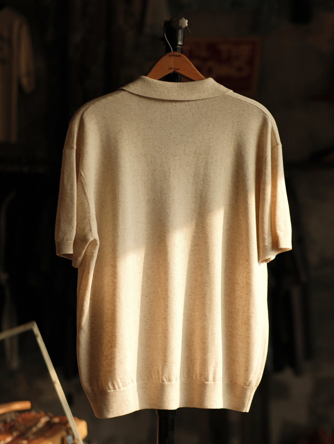 Tencel-Linen Blend Knitted Polo Shirt