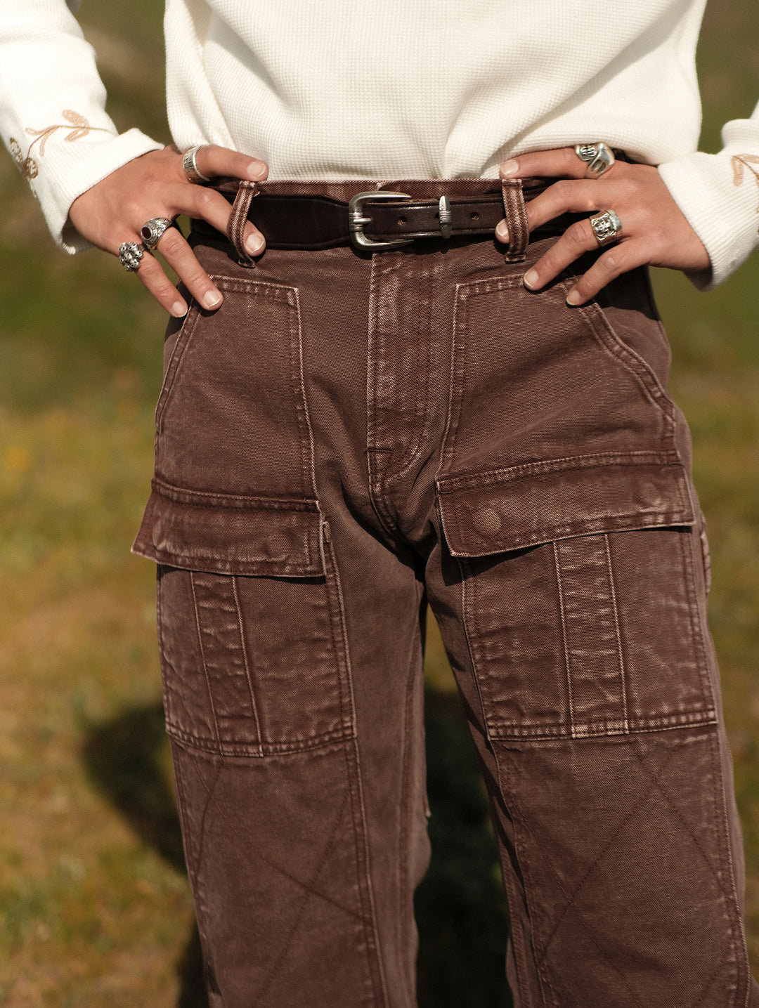16OZ Red Mud Dyeing Selvedge Denim Wide-Leg jeans