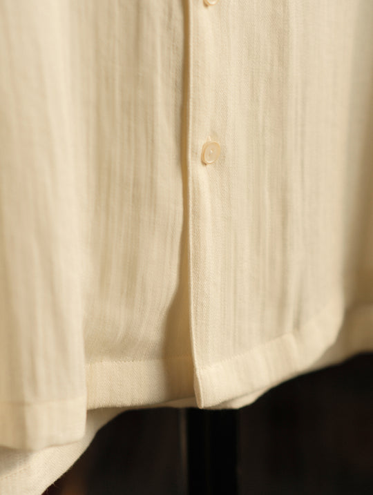 Flax Cuban Collar Shirt