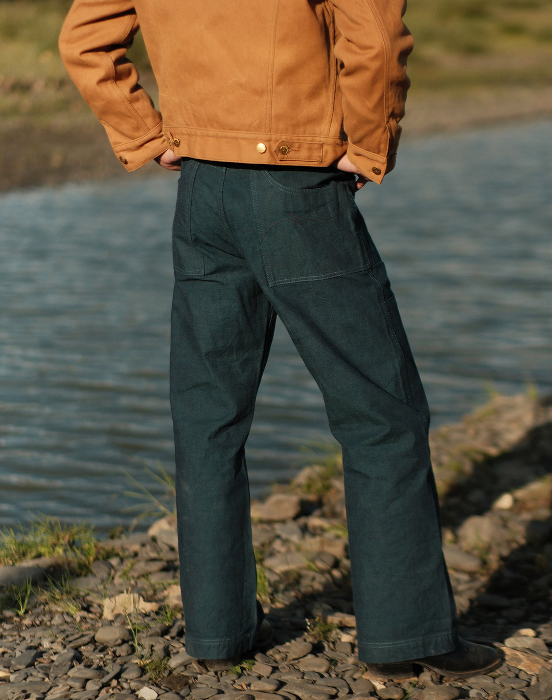 Ba Series 11.5OZ Double Knee Wide-Leg pants