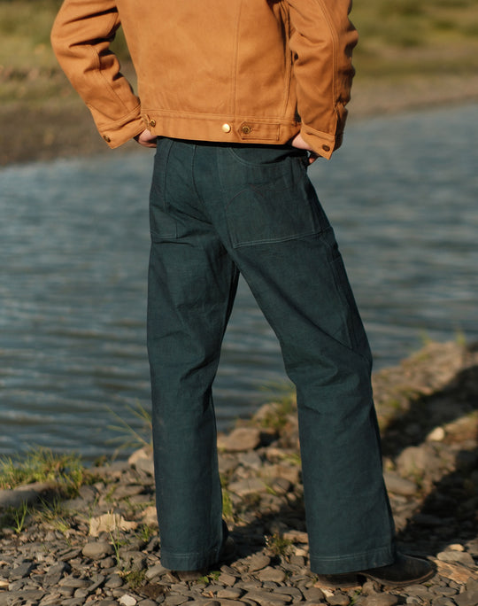 Ba Series 11.5OZ Double Knee Wide-Leg pants
