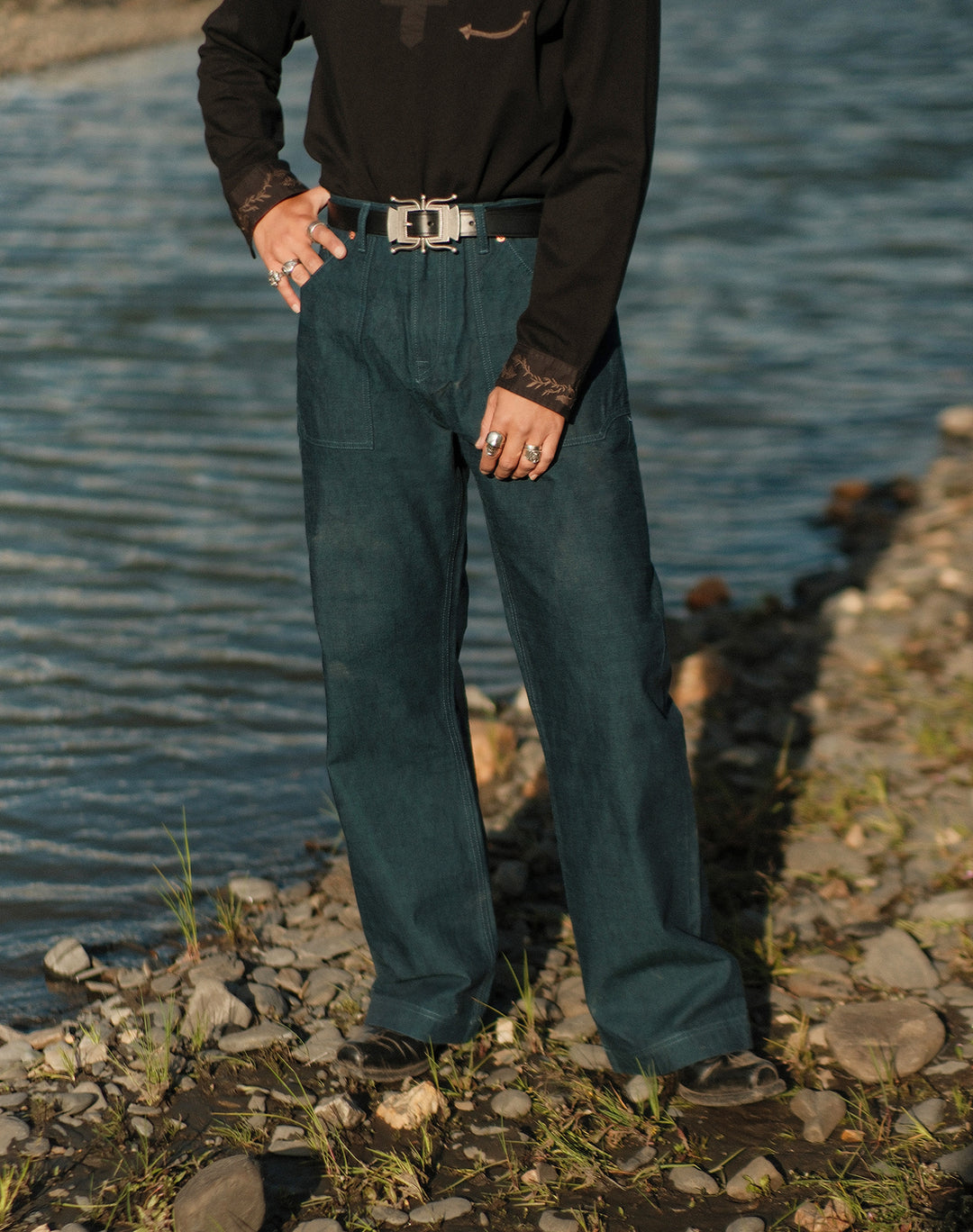 Ba Series 11.5OZ Wide-Leg pants