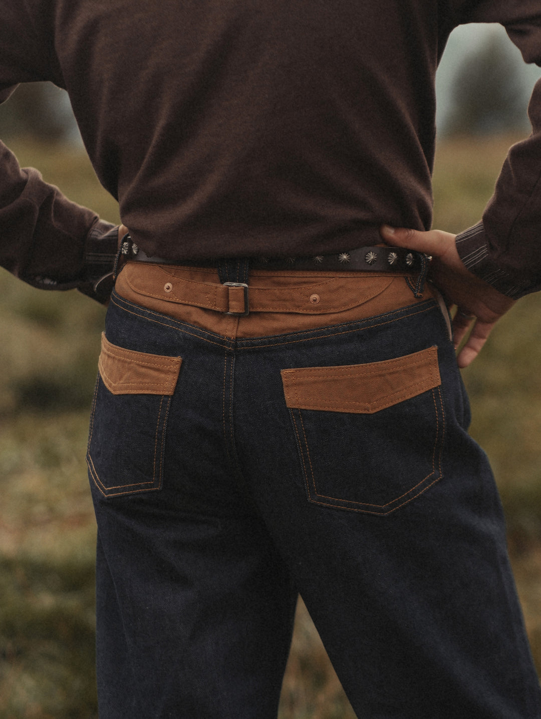 Canvas-panel Store Brand Selvedge Denim jeans